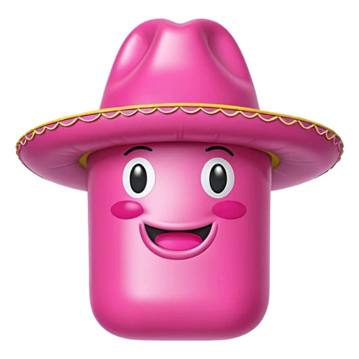 jeff koons pink spam sombrero inflatable sculpture  sticker