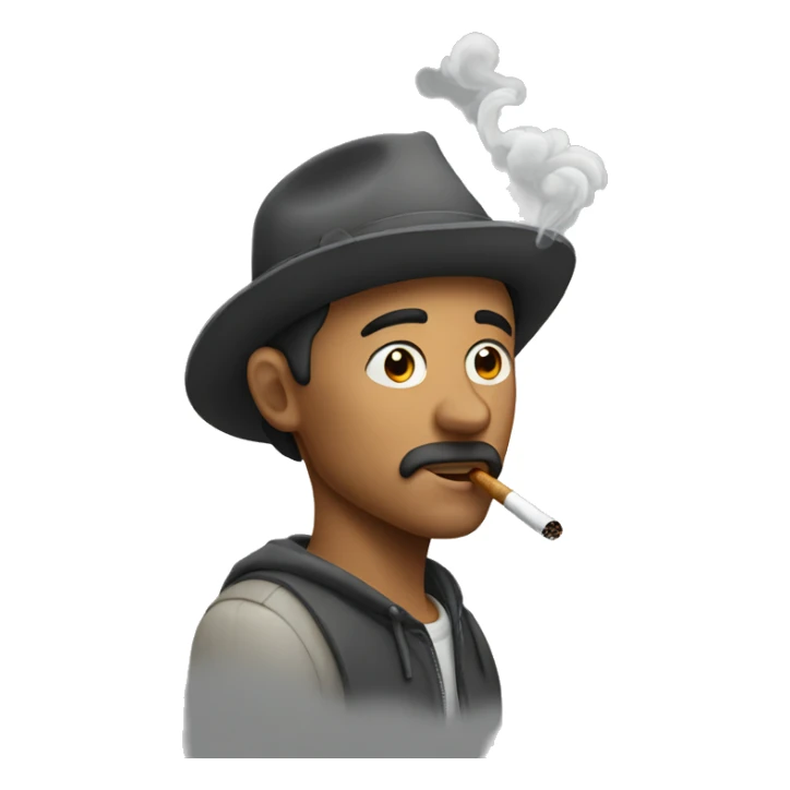 Street man who smoke sticker