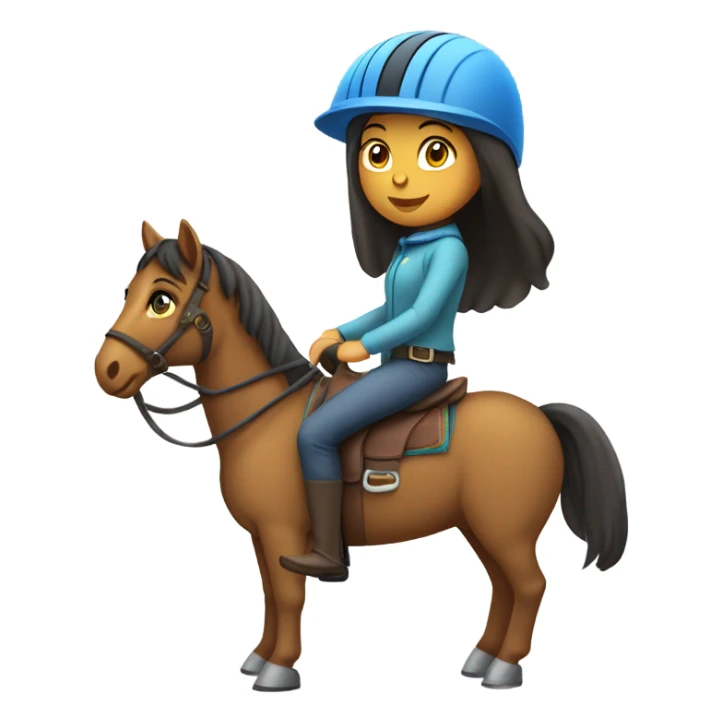 Hispanic girl riding a horse sticker