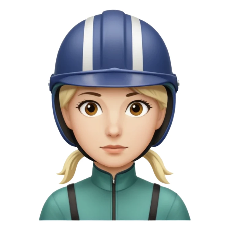  horse jockey woman face sticker