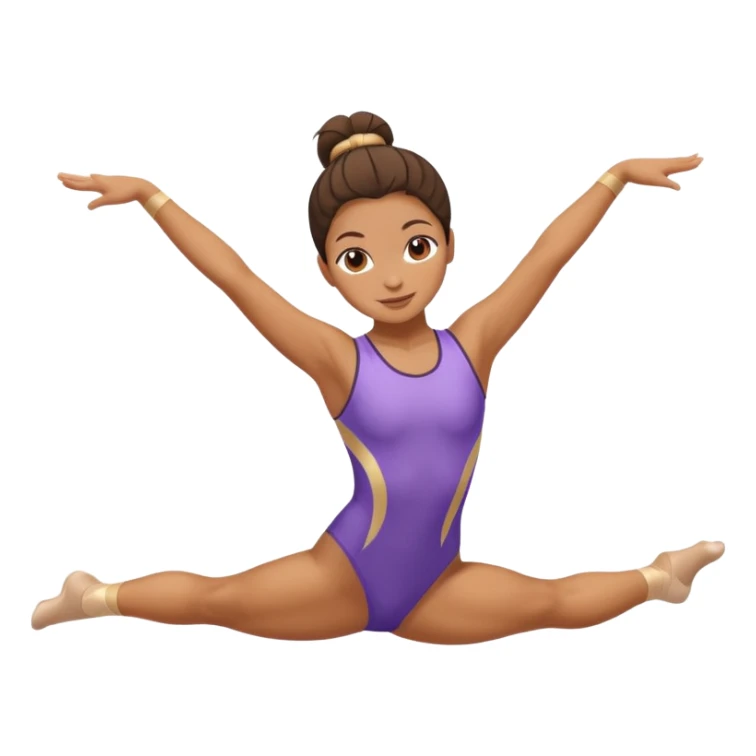 Mujer de 27 años haciendo gimnasia, cute sticker
