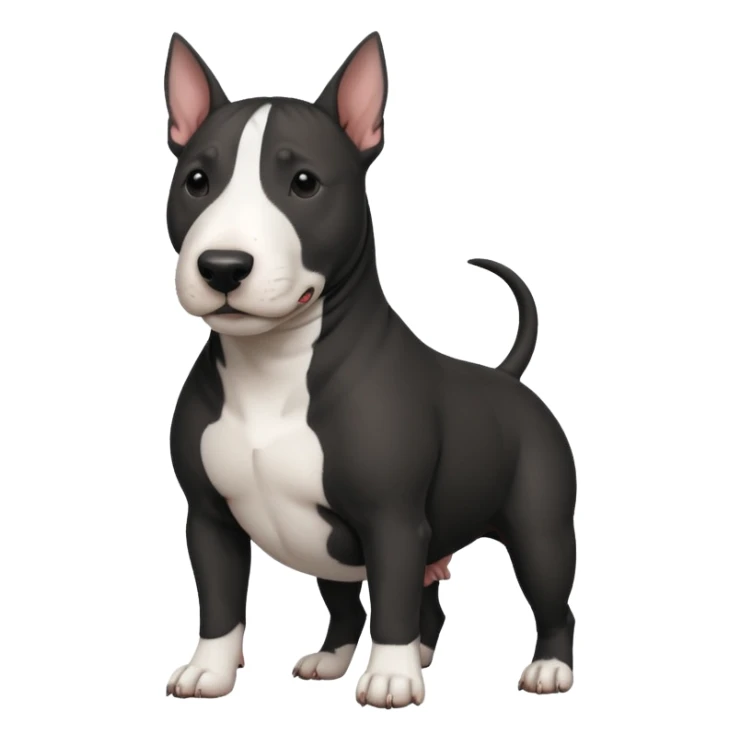 all black Bull terrier sticker