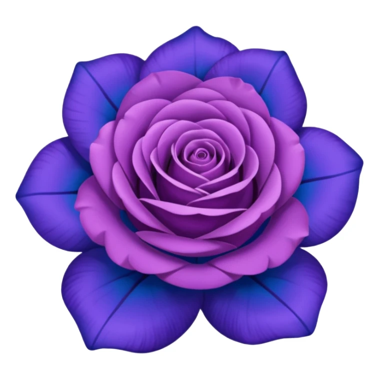 rose shape flower, no stem, now make it a blue purple color. dont use two colors, just one, the color code is: 0019ff sticker