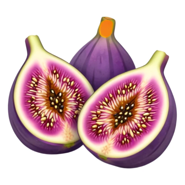 sliced fig fruit emoji, showing seeds sticker