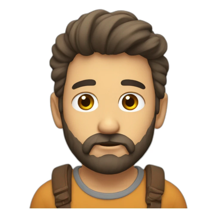 Minios calvo con barba canosa sticker