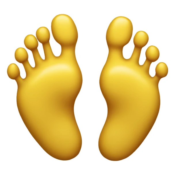 a yellow emoji with toes sticking out sticker