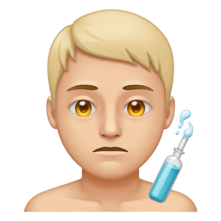 A drug Addict Emoji with fentanyl  sticker