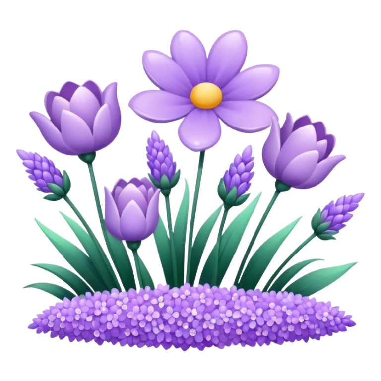 Shiny beautiful glossy purply pastel whitish light sparkly glittery sunny bright lavender lilac flower fields aesthetic scenery  sticker