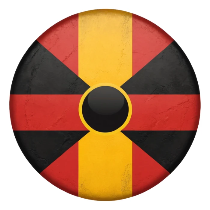 Aboriginal Australians flag red and yellow stripe with black circle inside  sticker