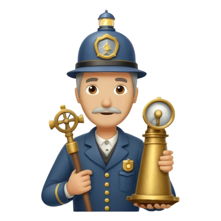lighthouse Keeper at fog horn sticker