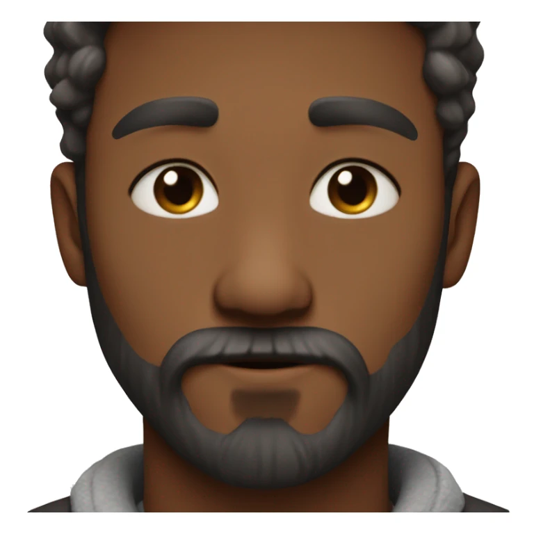 Pout with puppy eyes human with beard sticker