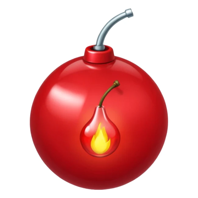A Cherry that is a  bomb sticker