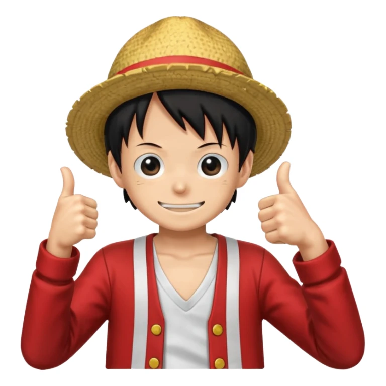 luffy giving a thumbs up in anime style sticker