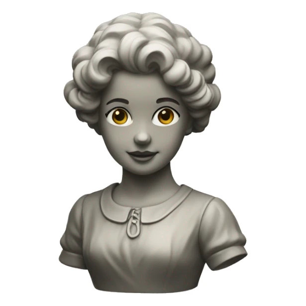 vintage girl statue sticker