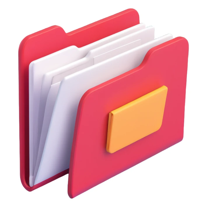 folder icon, 3D style sticker