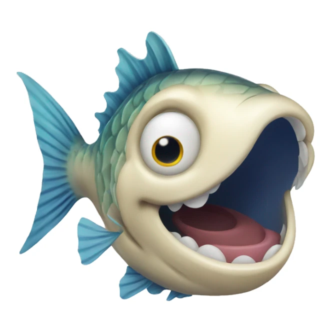 Laughing fish sticker