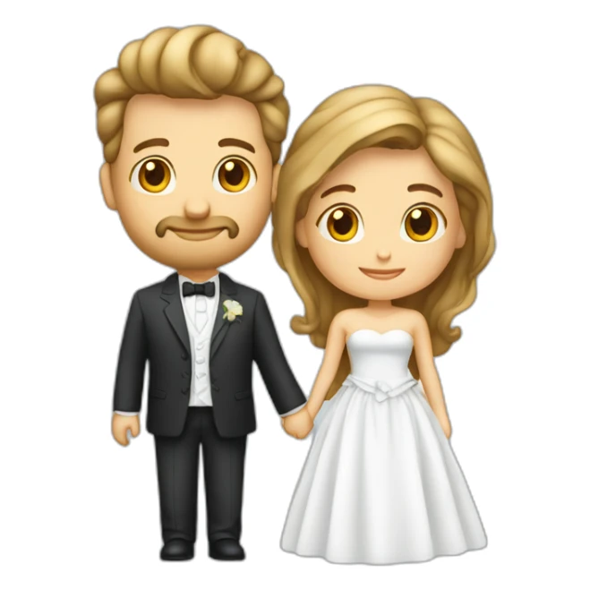 três-meses-de-casados-casal-branco sticker