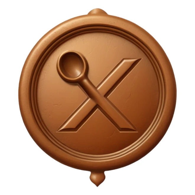 wax seal in the form of a check mark sticker