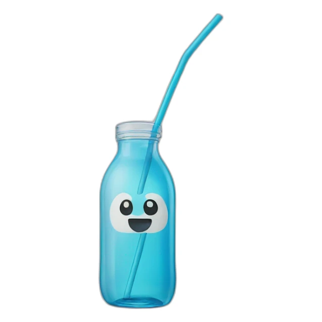 blue bottle with a straw and text on the bottle that says WKD sticker