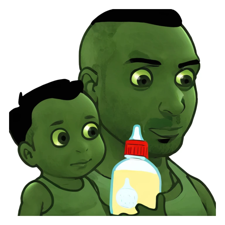 P Diddy with baby oil sticker
