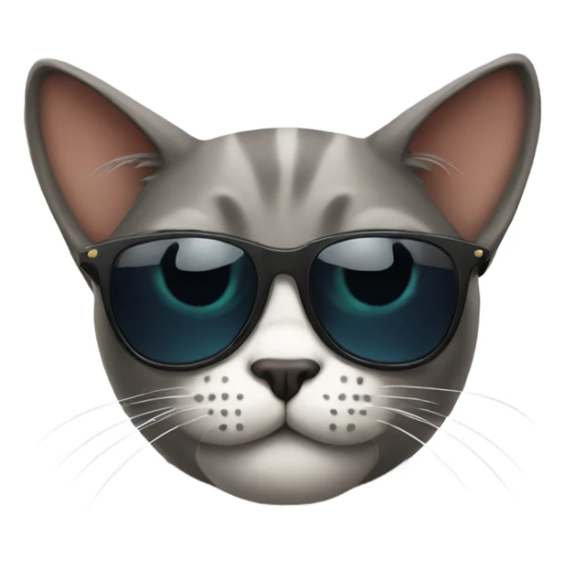 Cat with sunglasses sticker