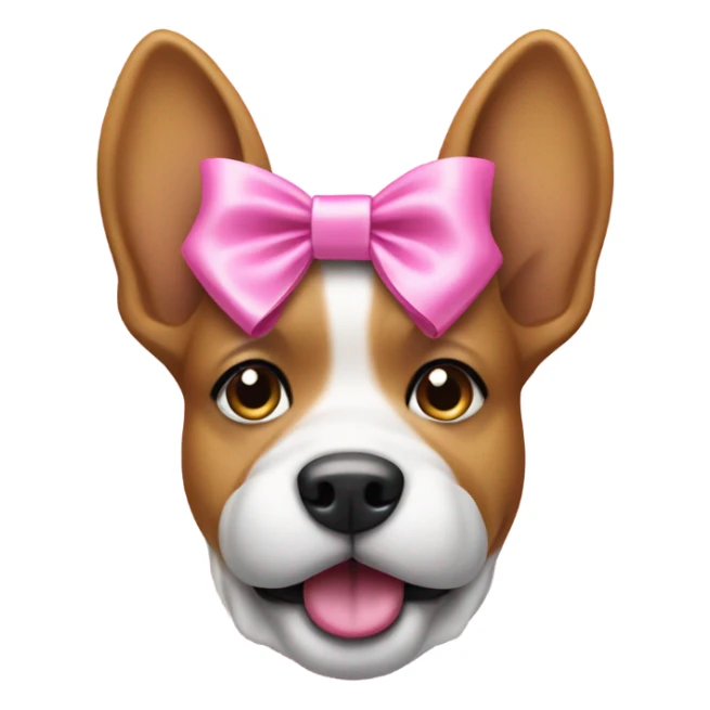 Dog with a pink coquette bow sticker
