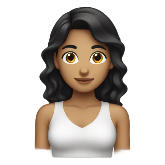 Hispanic girl black hair sticker