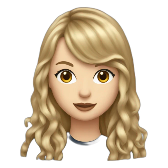 taylor swift with long hair sticker