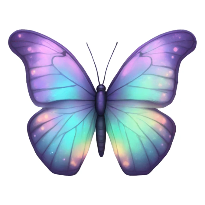 Pastel iridescent nebula butterfly sticker