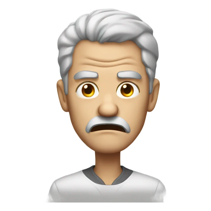 An angry white man with grey hair  sticker