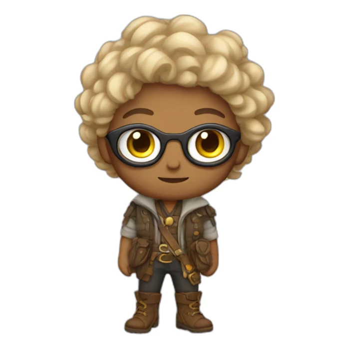 Treasure Hunter non-binary full body emoji eyes sticker