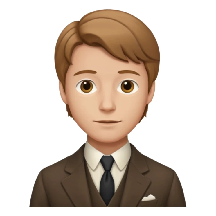 Old british vibe suit youngh man sticker