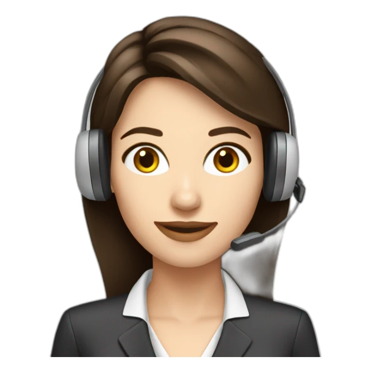 french-brunette-saleswomen-with-headset sticker
