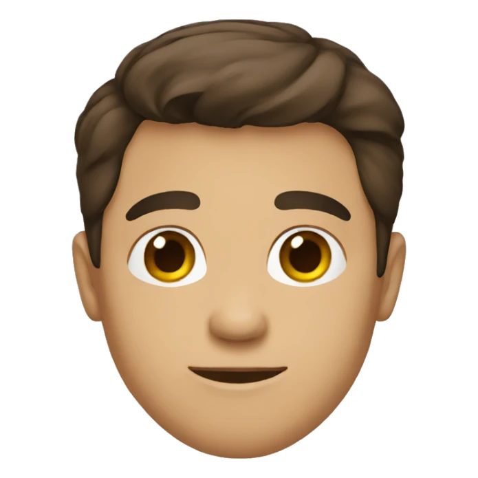 Brunette male sticker