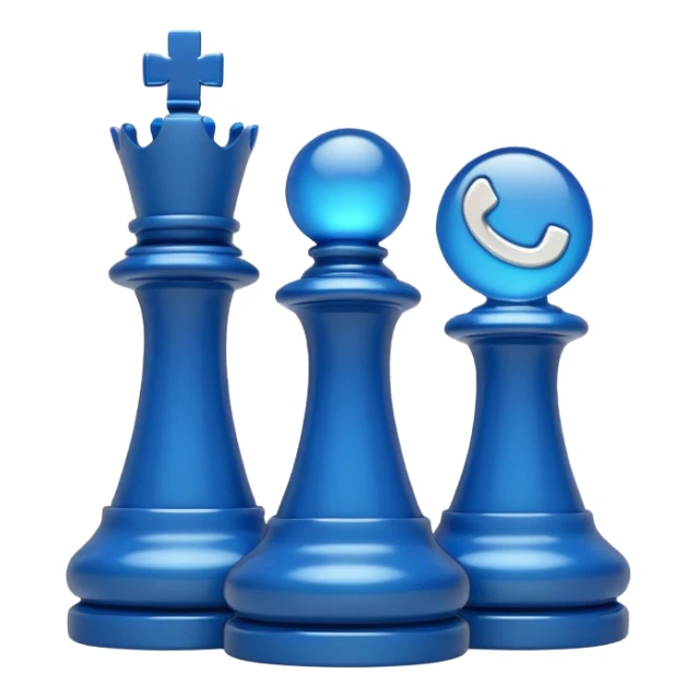 Chess brillent move emoji in blue colour  sticker