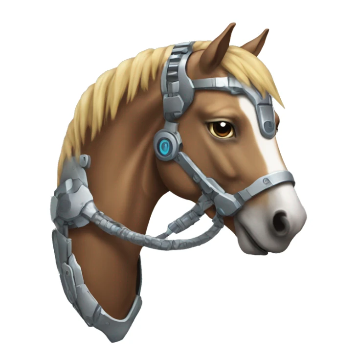 cyborg horse sticker