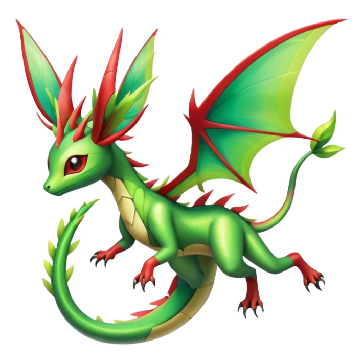 Shiny Exotic Flygon-Drakeon-Leafeon-Hybrid-Creature sticker