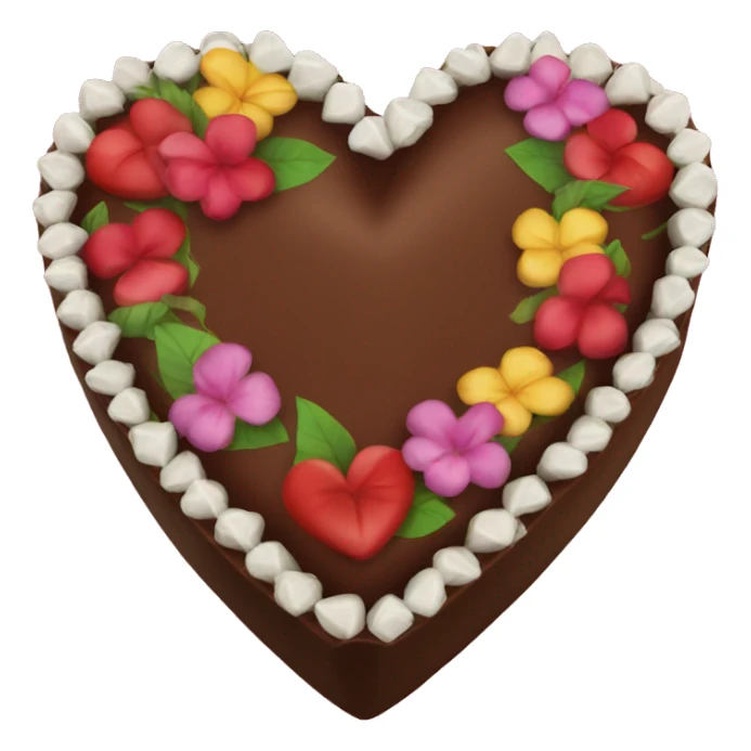 Heart Box of chocolate with lei sticker