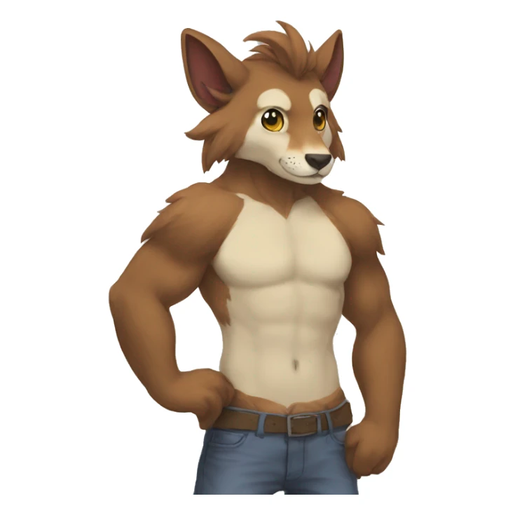 Anthro fursona Fakemon sticker