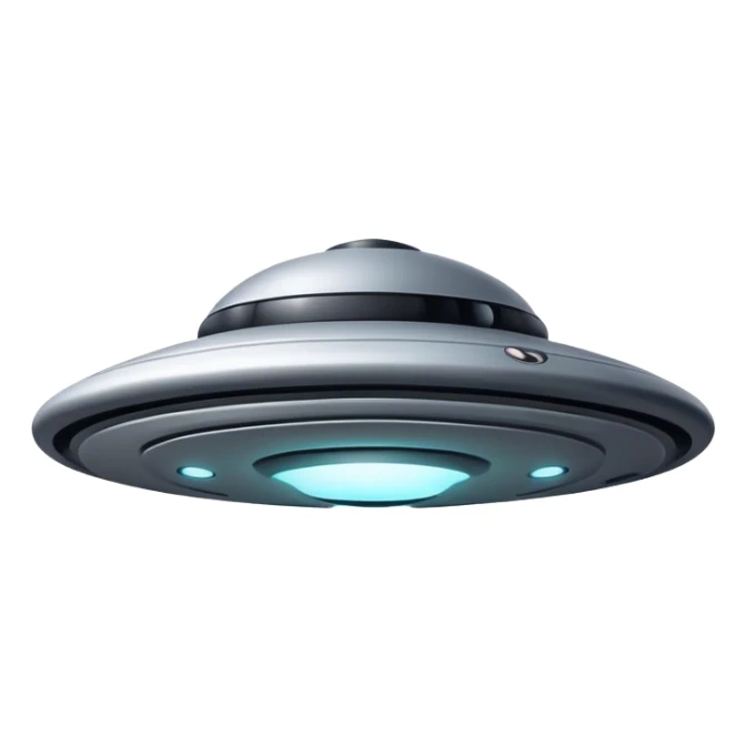 Ufo minimal design and simple lines, not so many small details sticker