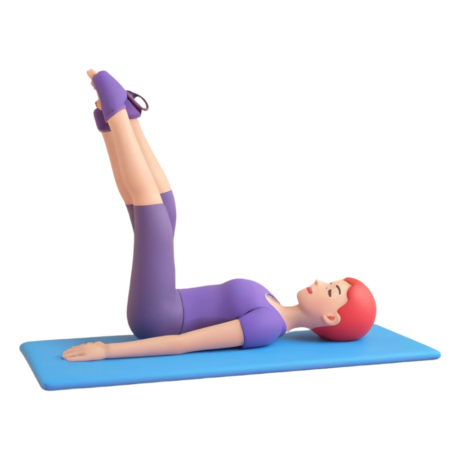 pilates mat and person, playful sticker