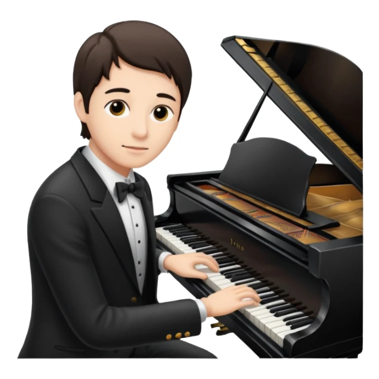 a pianist is playing the piano sticker