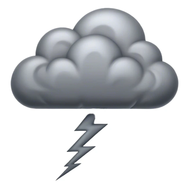Cinematic Realistic Thunderstorm Emoji, Dark and dramatic, with swirling gray clouds illuminated by occasional flashes of lightning. The air crackles with energy as the storm builds, while heavy rain cascades down in sheets. Soft glowing outline, capturing the essence of power, intensity, and natural fury in a breathtaking thunderstorm! sticker