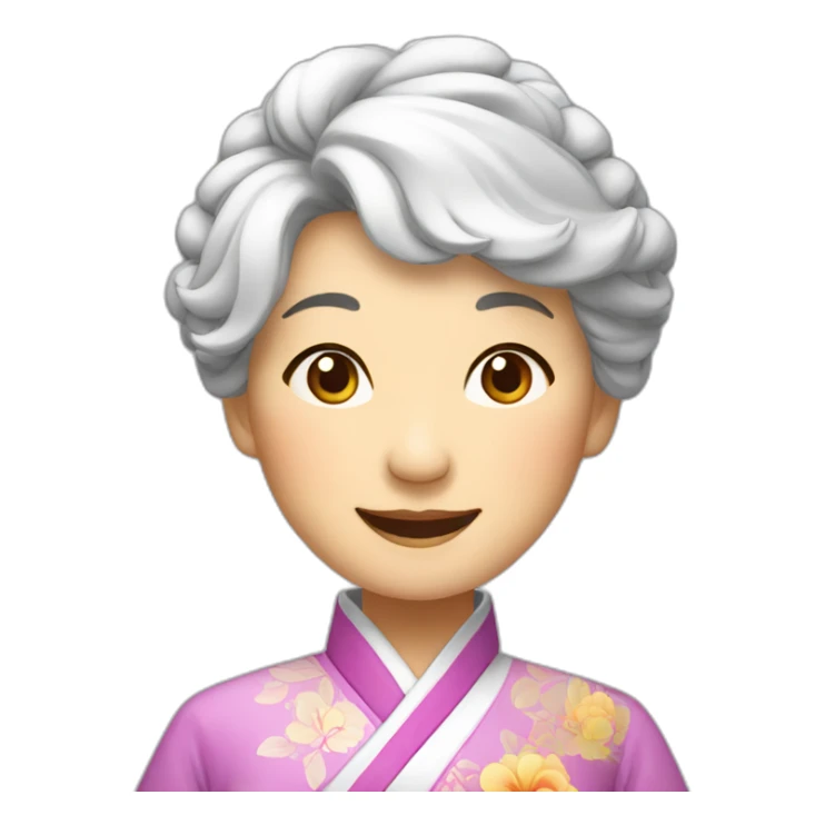 Chinese senior lady with nice smile  dressed traditional chinese quipao sticker