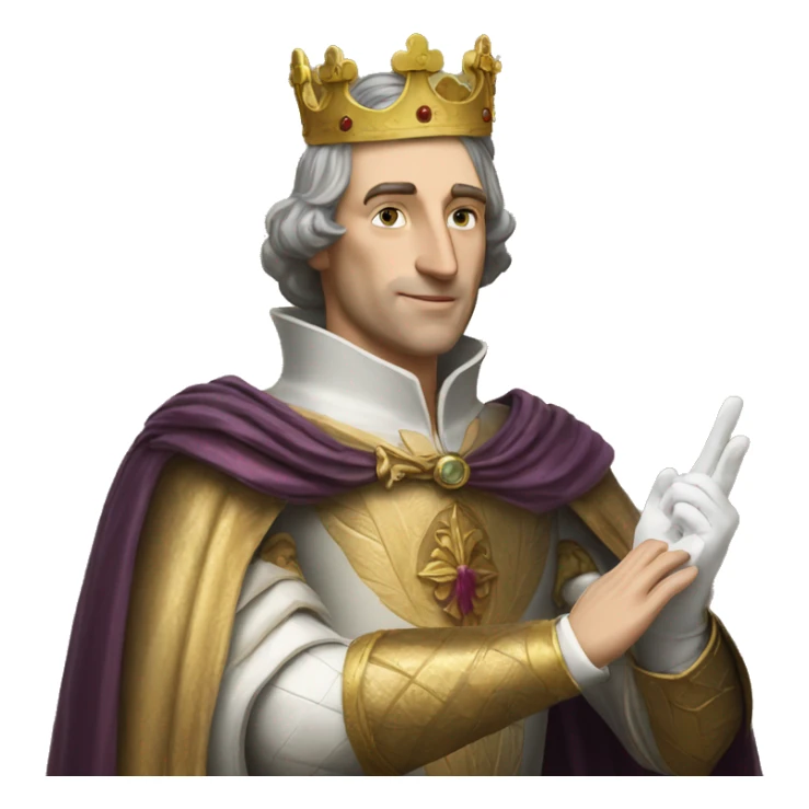 king baldwin IV He raised his hand with a white glove sticker
