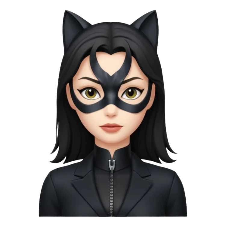 Catwoman with open hair sticker