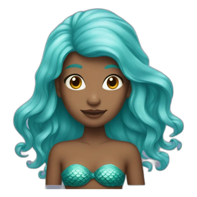 Girl with mermaid hair sticker