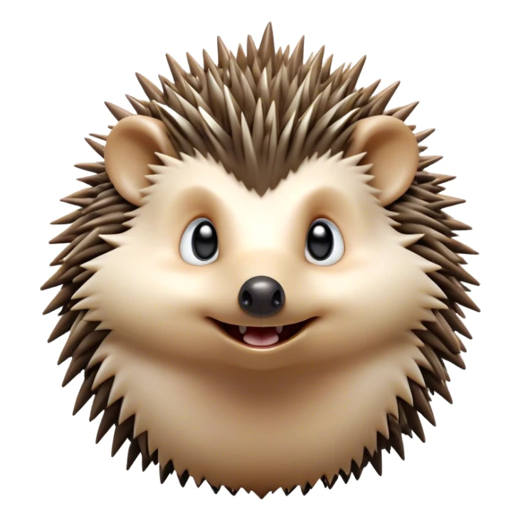 Cinematic Comical Hedgehog Portrait Emoji, Head tilted dramatically with an exaggeratedly surprised expression and wide, comically expressive eyes, featuring a small, spiky body with quills that seem to dance with playful energy, Simplified yet hilariously expressive features, highly detailed, glowing with a slightly sassy woodland glow, high shine, dramatic yet playful, stylized with an air of cheeky hedgehog mischief, soft glowing outline, capturing the essence of a meme-worthy hedgehog that looks ready to roll its way into viral fame! sticker