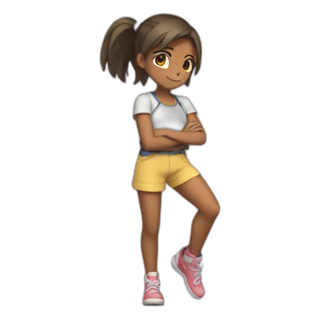 girl being arms leg pokemon sticker