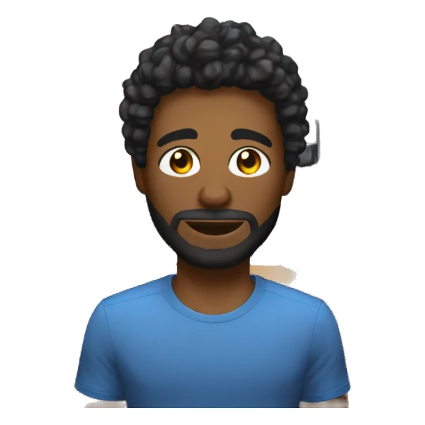 un chico de pelo negro gamer en su setup cabreado sticker